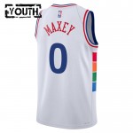 Maillot NBA Philadelphia 76ers Tyrese Maxey Nike 2024-25 City Edition Blanc Swingman - Enfant